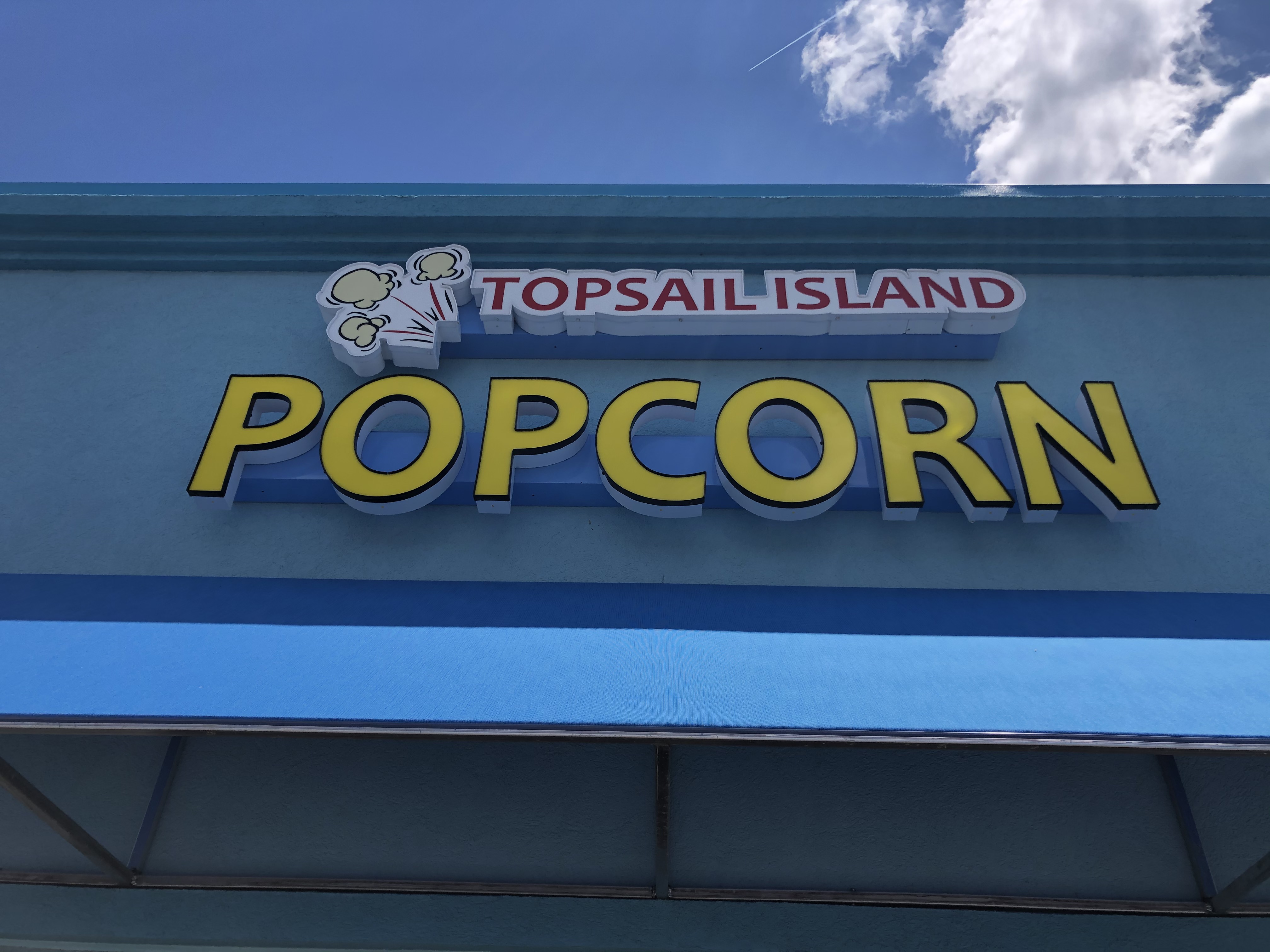 Topsail Island Popcorn Sign Board